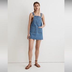 Madewell Denim Overall Mini Dress in Groveson Wash